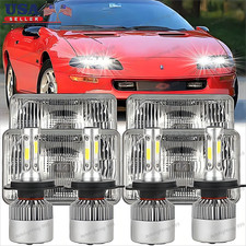 4x 4x6 Led Headlights Hilo Beam Fit Chevrolet Camaro Iroc-z Z28 1982-1992 Drl