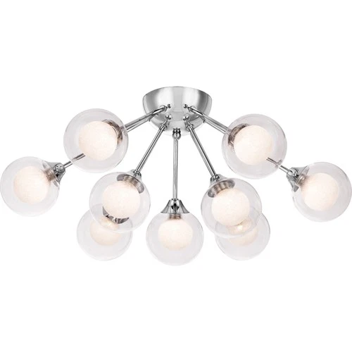 Quoizel PCSB1722 Spellbound 9 Light 23"W Semi-Flush Globe Ceiling - Chrome - Picture 2 of 4