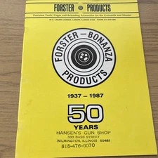 1987 FORSTER BONANZA CATALOG, 50TH ANNIVERSARY CATALOG