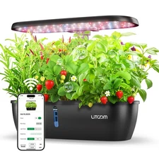 Smart Hydroponics Growing System Kit with APP&WiFi Controlled, 15-Pod Indoor ...