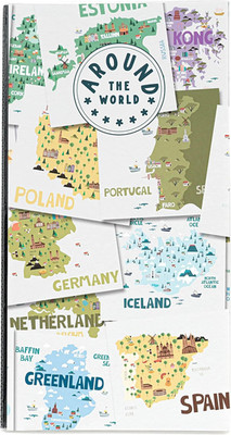 Fotoalbum Einsteckalbum 10x15 Around The World - Fotobuch für 96 Fotos im  10x15