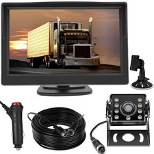 5" HD Car Reverse Monitor Truck Caravan IR Backup Rear View CCD 4PIN Camera Kit
