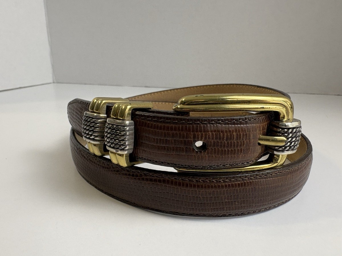 Brighton Brown Leather Belt with Gold Buckle Frisco Belt - Brighton main image 2