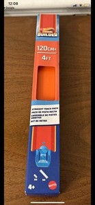 Hot Wheels Track Builder Unlimited Straight Track 120cm+ 4ft Orange Plastic New