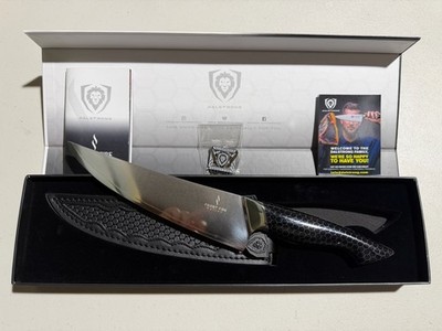 Dalstrong Frost Fire 8  Chef Knife Dark Edition Honeycomb Handle Box Complete