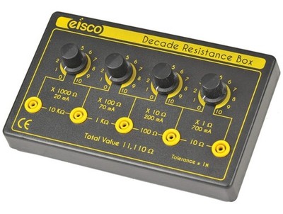 EISCO - 4 Decade Resistance Box, Variable from 0-11,110 Ohms, 0.5W Resistors ...