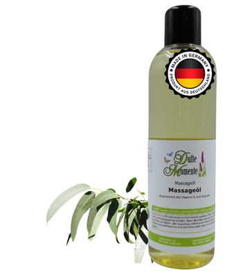 Massageöl Eukalyptus | klar & belebend | natürlich vegan | Made in Germany