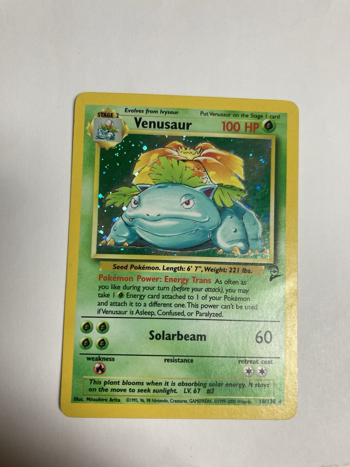 Pokemon Venusaur 18/130 Base Set 2 Holo LP