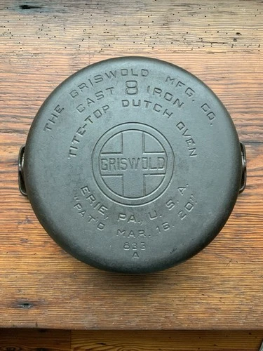 Griswold Large Block Logo #8 Dutch Oven, Restored