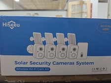 Hiseeu Solar Wireless Wi-Fi Camera System Likely A 4-camera Kit New Open Box