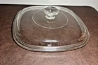 VTG Pyrex Corning Ware A-9-C Square Replacement Lid Only Clear Glass