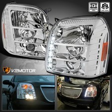 Fits 2007-2014 Gmc Yukon Xl 1500 Denali Projector Headlights Led Lamps 07-14