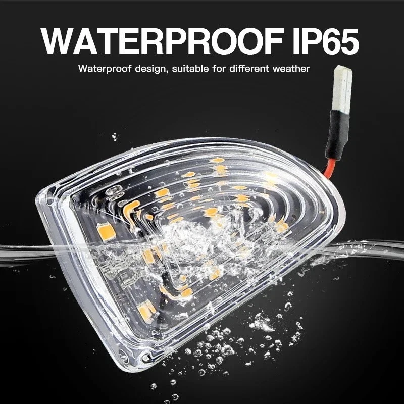 2x Clear Lens LED Turn Signal Side Marker Lights For 2007-2015 Smart Fortwo W451 - Image 3 of 4