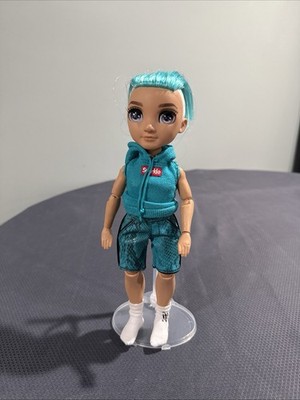 MGA 2020 Rainbow High River Kendall Teal Boy Fashion Doll W/ Shirt Shorts Socks