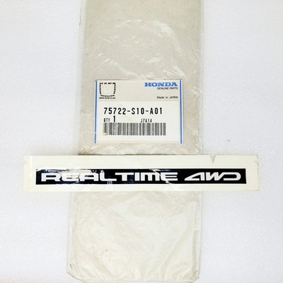 Genuine OEM Honda CR-V Element Realtime 4WD Sticker 75722-S10-A01 CRV 4 WD