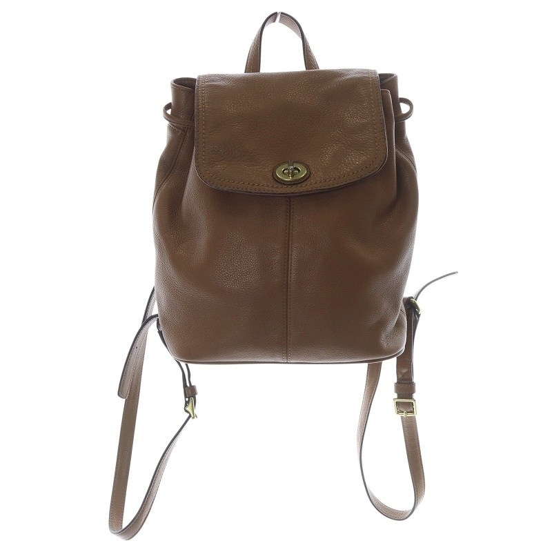 Coach Brown Leather Backpack Daypack Style F24385 /Sr2