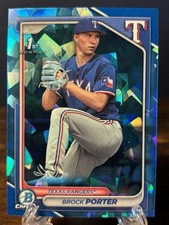 Topps Bowman Sapphire Edition Blue Chrome Brock Porter 1st BCP-36 Rangers 2024
