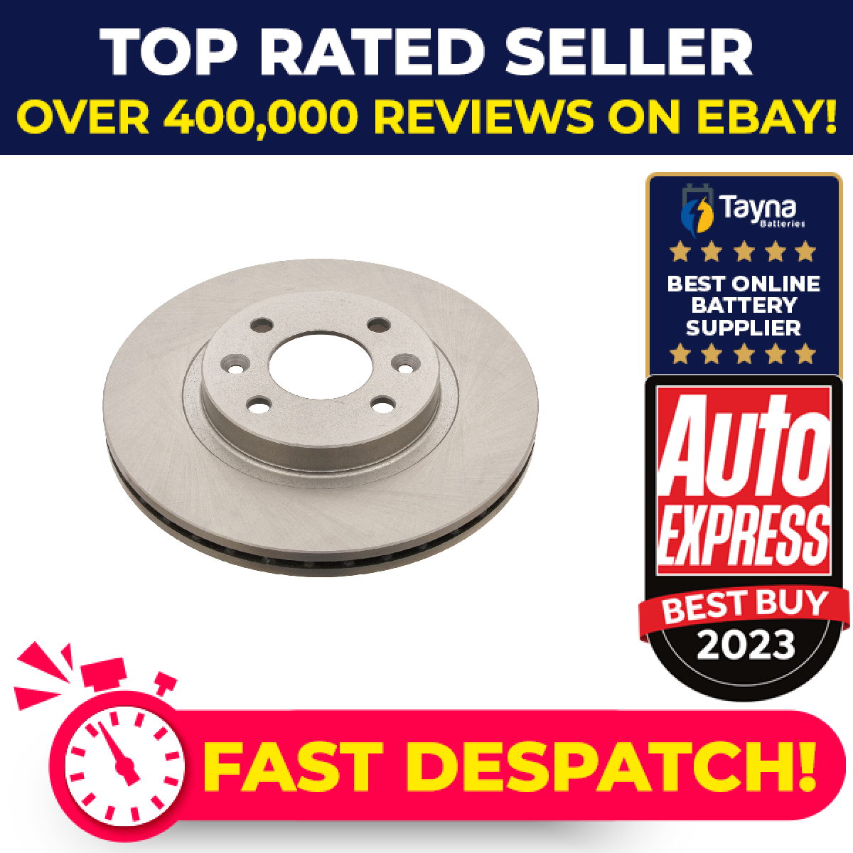 2x Brake Discs Pair Vented fits RENAULT CLIO Mk1, Mk2 Front 1991 on 259mm Set