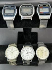 Timex Lot Of 6 Mens Vintage Wrist Watches Mechanical Quartz Analog Digital +More