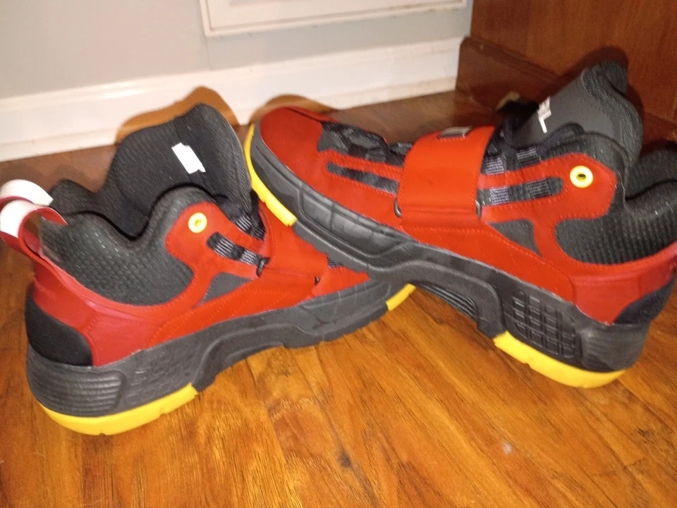 Zapatillas Ralph Lauren rojas y negras con correa talla 12 Foto 3 de 4