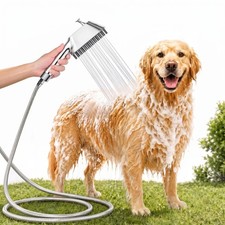3 Mode Dog Shower Attachment with Pause Mode, Dog shower Sprayer with 100 Inc...