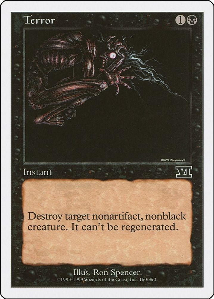 Terror #160 Classic Sixth Edition Lightly Played Magic The Gathering