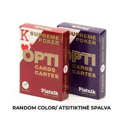 PIATNIK Opti Supreme Jumbo Jeu De Cartes Poker Index Rouge/Bleu - Photo 1/3