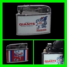 Rare Vintage 1966 San Francisco Giants Hamm’s Beer Promo Unfired Flat Ad Lighter