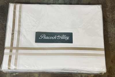Peacock Alley Duo Duvet Cover White/Linen Queen
