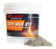 Mortero refractario Rutland Dry Mix 211 10 libras hecho en Estados Unidos alta temperatura
