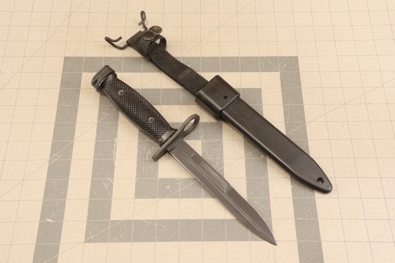 Ontario Knife Company U.S. M7 Bayonet with Black Plastic M10 Scabbard