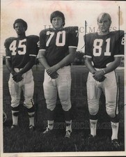 1972 Press Photo Greg Oliver and the Trinity football captains - sas03025