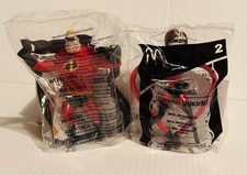 The Incredibles Mr Mrs. Incredible Figures McDonald s Happy Meal Toys 2004