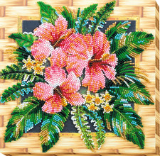 Midi Bead Embroidery Kit on Natural Artist Canvas stitch supplies needlework DIY