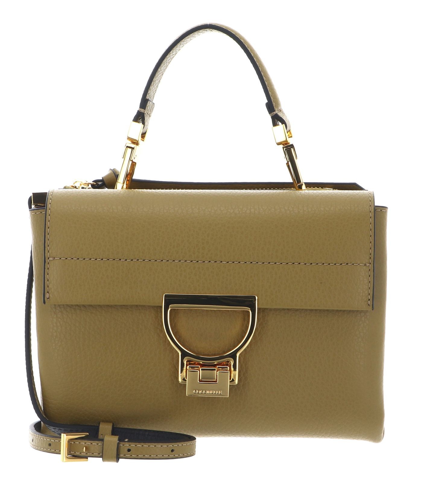COCCINELLE Arlettis Handbag Grainy Leather Seagrass
