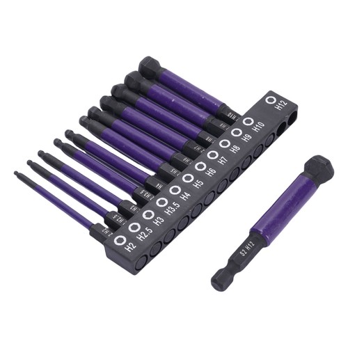 Ball End Hex Bit Set Ball End Hex Drill Bits 12 Pcs 1/4 Inch Hex Shank For - Picture 20 of 24