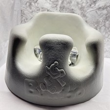 Bumbo Infant Floor Seat Baby Sit Up Chair with Adjustable Harness, Cool Gray