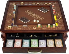 WS GAME COMPANY Monopoly Luxury, Walnut Tabletop Collector's Set (US Edition)