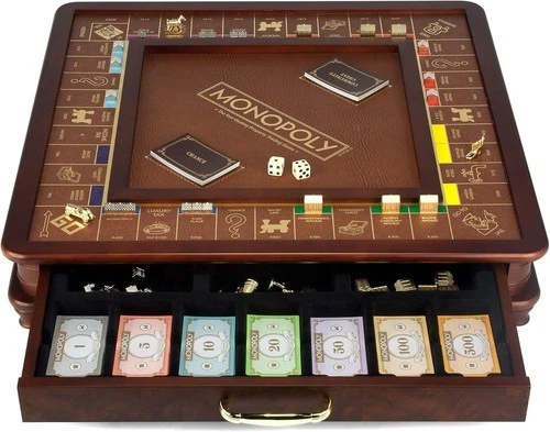 CLEARANCE - WS GAME Monopoly Luxury, Walnut Collector's Set (US Edition)