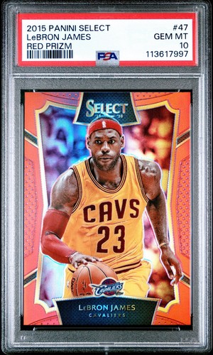 2015 Select LEBRON JAMES /149 Red Prizm PSA 10 Gem Mint LOW POP Recently Graded!