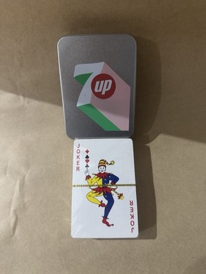 Deck Spielkarten mit 7up Tin