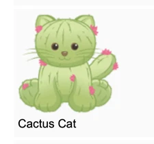 Webkinz Cactus Cat Virtual Pet Code Messaged Digital Item