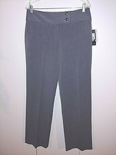 APT. 9 LADIES GRAY MAXWELL FIT STRETCH DRESS PANTS-10-NWT- 44-WIDE WAISTBAND