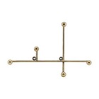 Prea Geometric Coat Rack Brass Finish by House Doctor