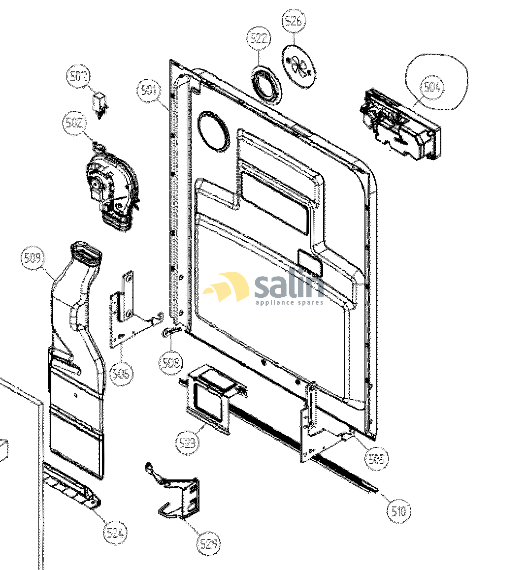 Genuine Asko Dishwasher Detergent Soap Tablet Dispenser Dw30.2 Dw90.1
