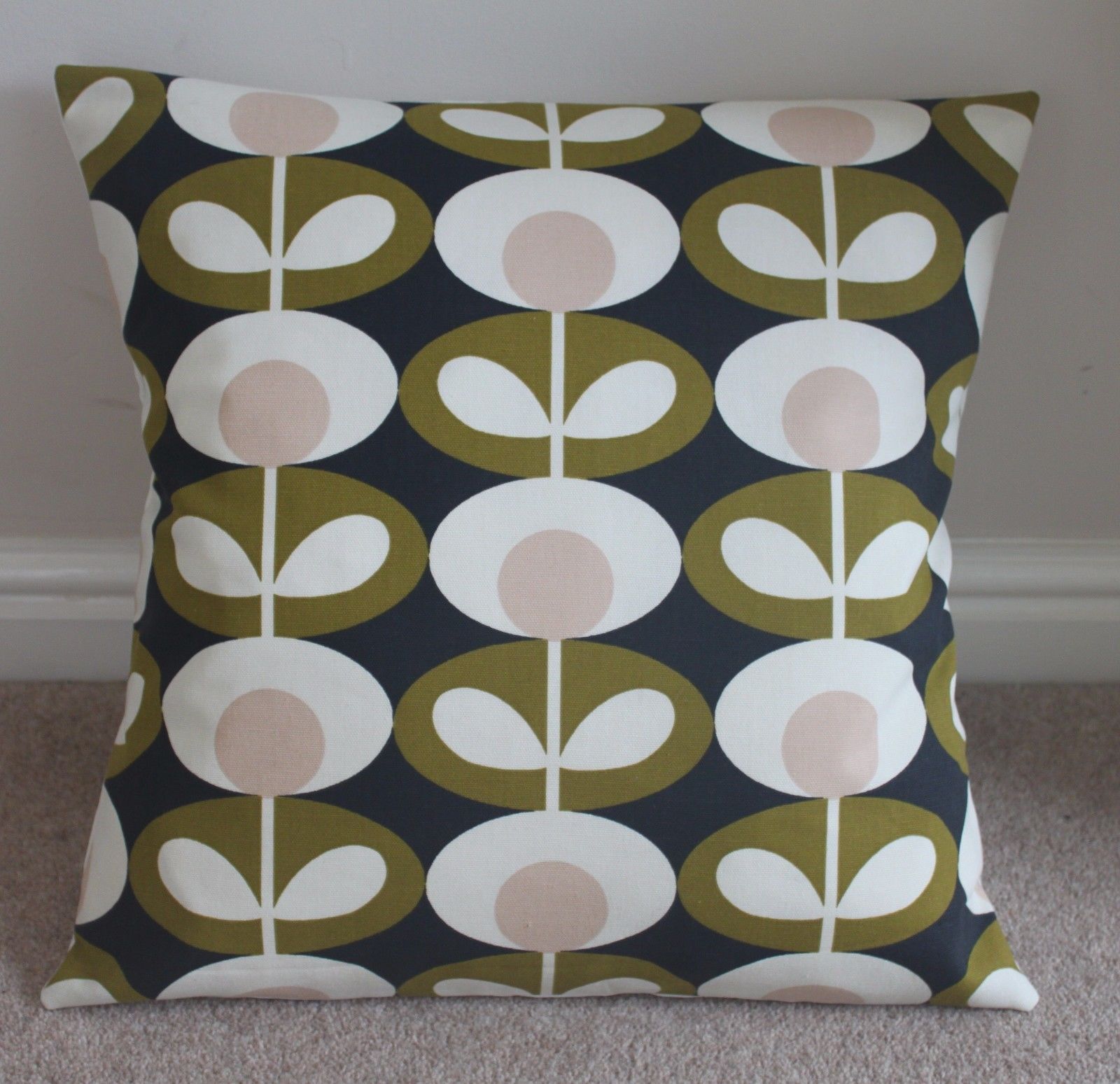 ORLA KIELY CUSHION COVERS, GREY, DANDELION, BLUE, OLIVE, SEAGRASS AND