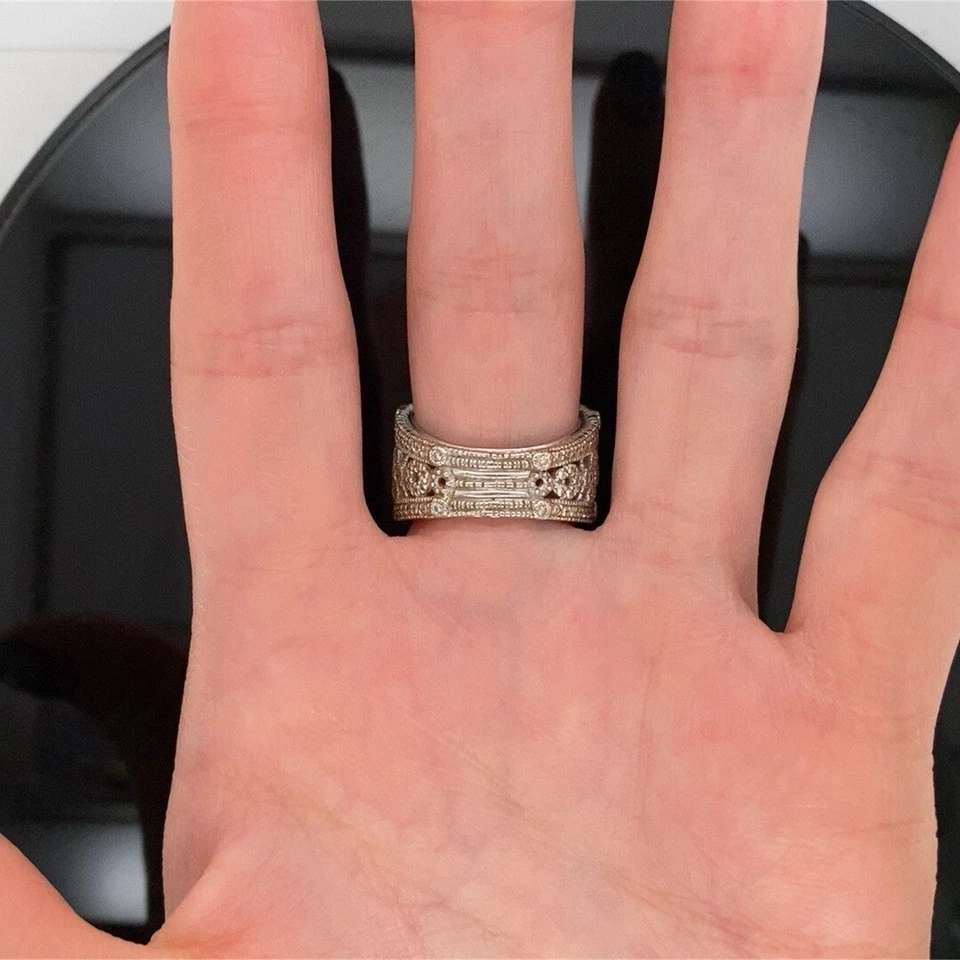 Кольцо Judith Ripka из белого золота 18 карат с натуральным бриллиантом 1,10 карата размер 6 - Изображение 3 из 4