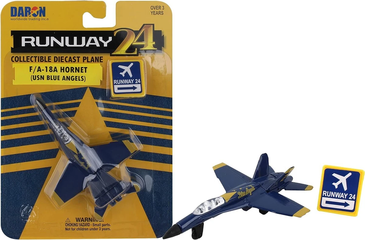 Runway24 F A 18A Hornet USN Blue Angels toy plane Daron 58385