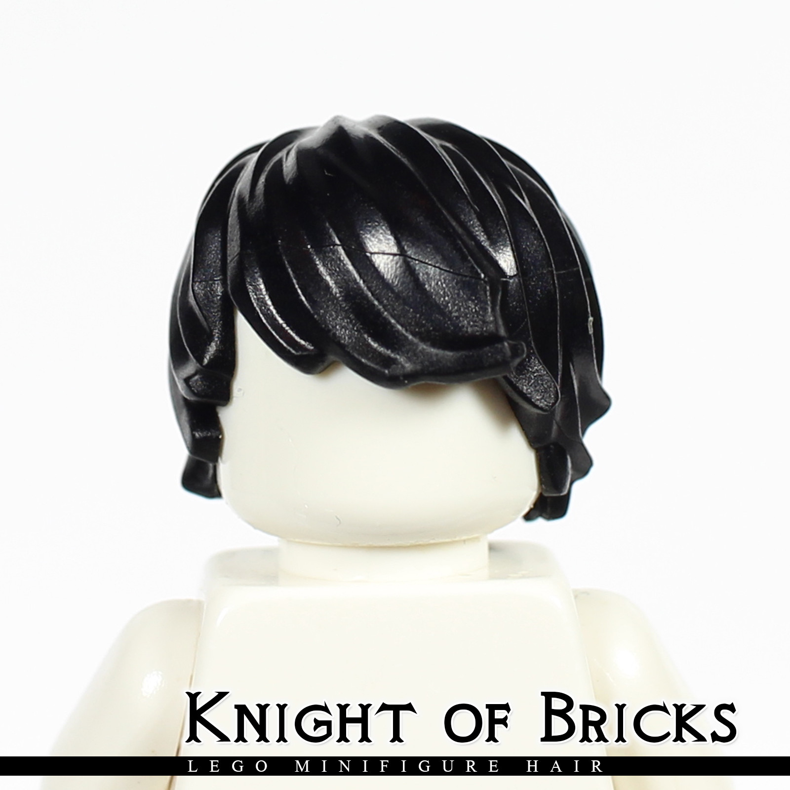 LEGO Minifigure Hair BLACK 87991 Male Boy Tousled Side Part Swept Combed |  eBay