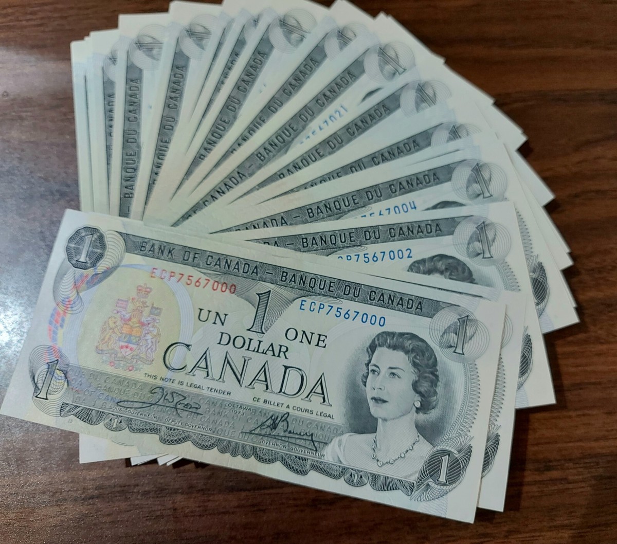100 Sequential Uncirculated 1973 Canadian One Dollar Bills | eBay